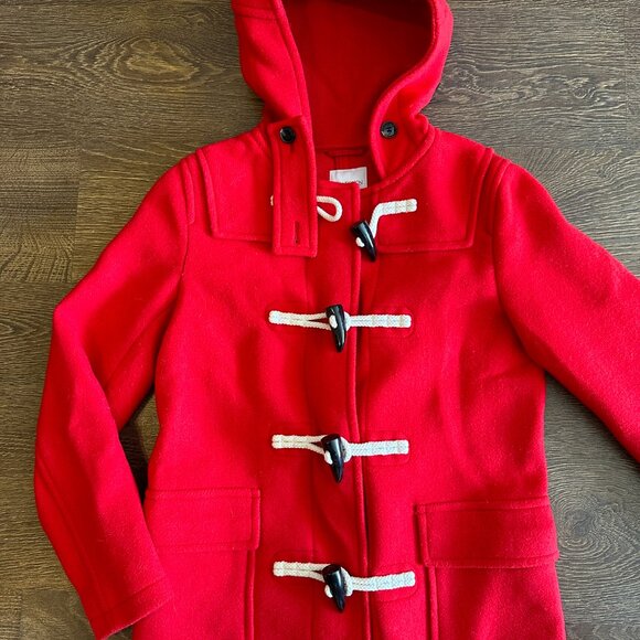 J.W.‎ Anderson x Uniqlo Red Hooded Duffle Coat - Size XS - Picture 5 of 10